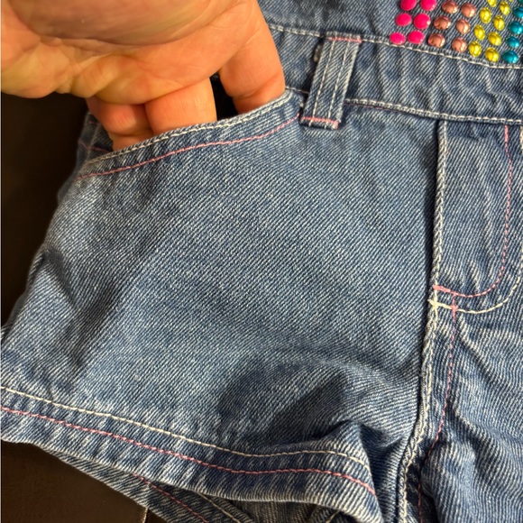Kids Denim Overalls with Rainbow Design | 2T - Picture 4 of 9
